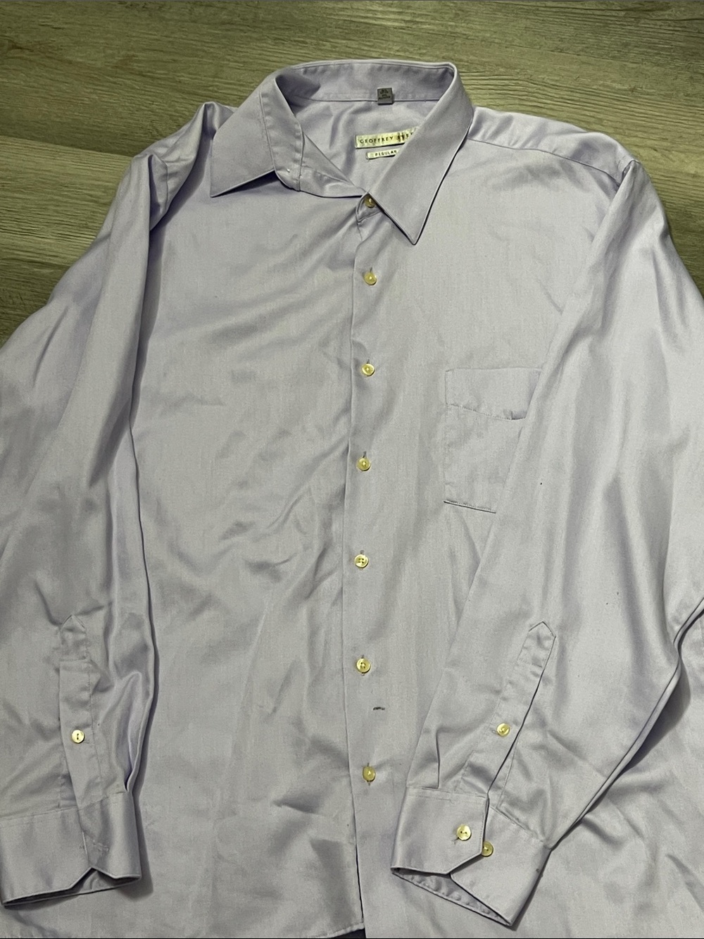 Geoffrey Beene Light Lavender Men's Dress Shirt